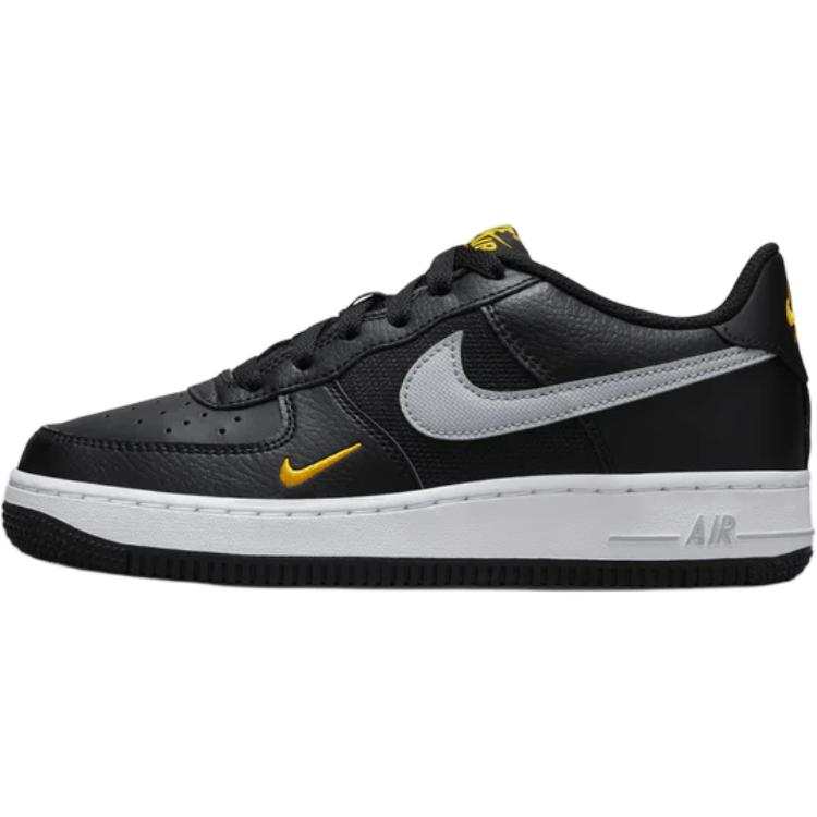 Nike Nike Air Force 1 Slip Resistant Abrasion Resistant Low top Skateboard Shoes Black Gray Gold Unisex