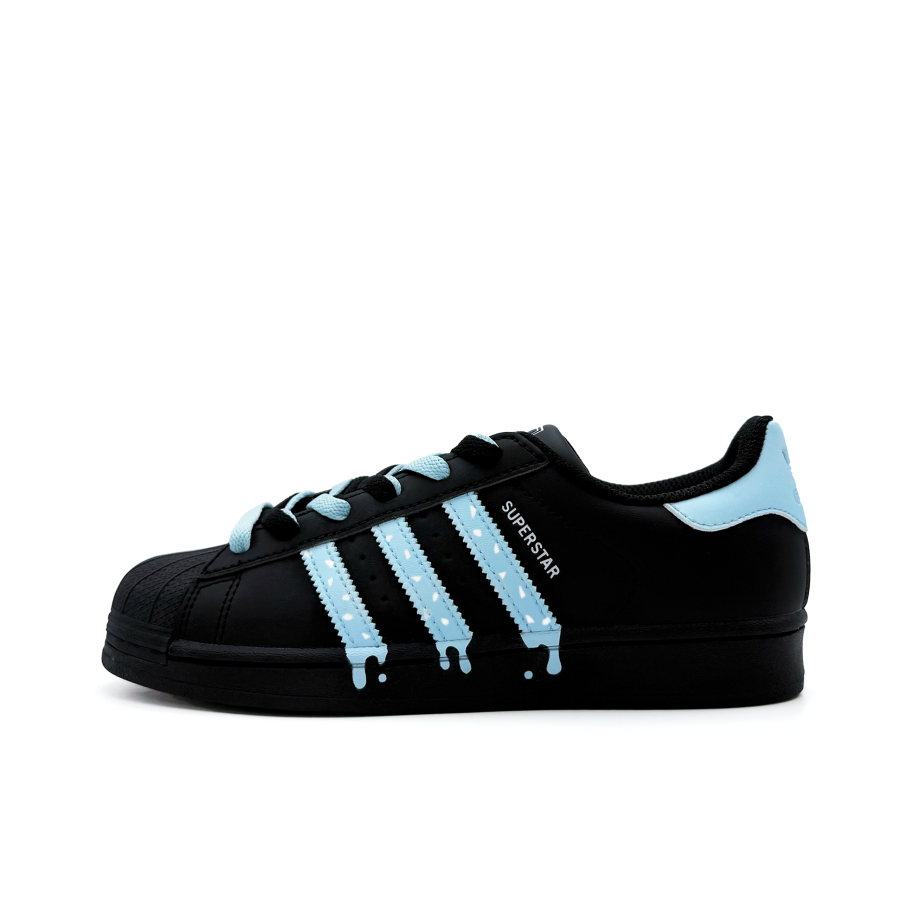 Adidas Originals Superstar 2 Maris Sal Ice 3.0 Leather Abrasion Resistant Low top Kids' Skateboarding Shoes Black