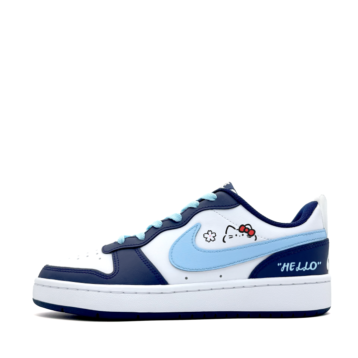 Nike Nike Court Borough HELLO Meowth Synthetic Leather Slip Resistant, Abrasion Resistant, Lightweight Cushioning
