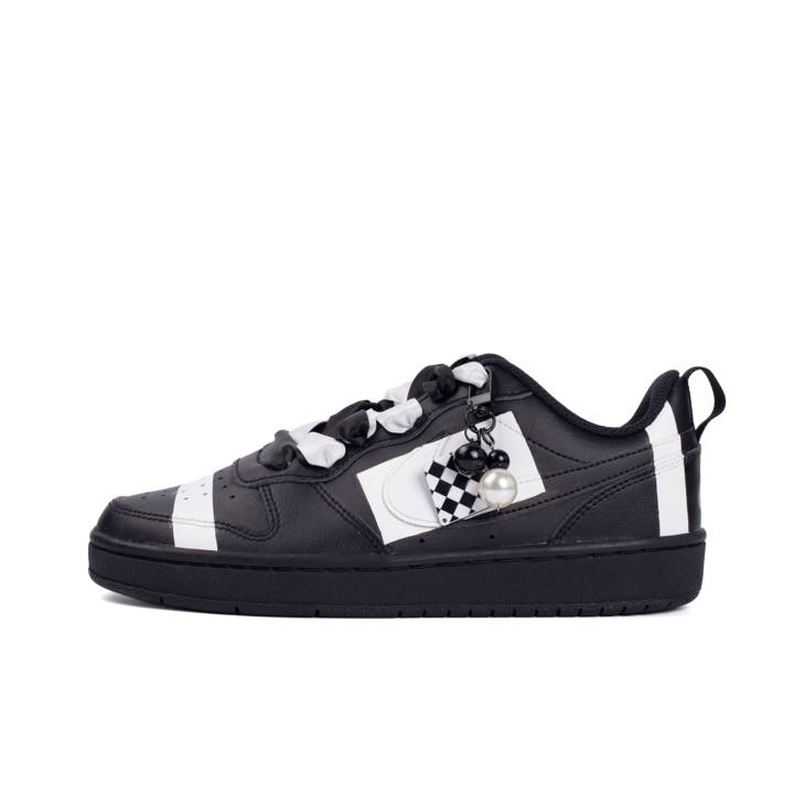 Nike Nike Court Borough New Geometric Batting Leather Slip Resistant, Abrasion Resistant, Breathable Low top