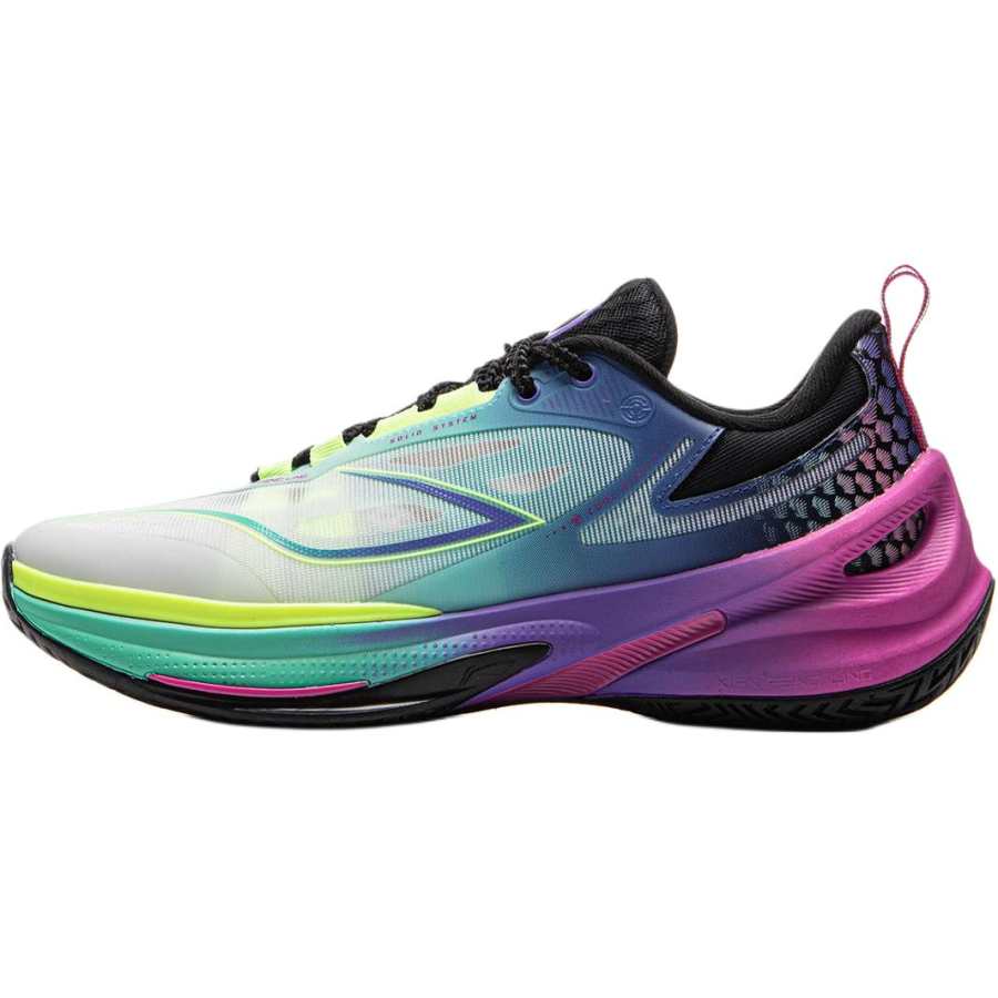 Li-Ning YOUNG Li Ning YOUNG Low top Basketball Shoes White Blue Teenagers