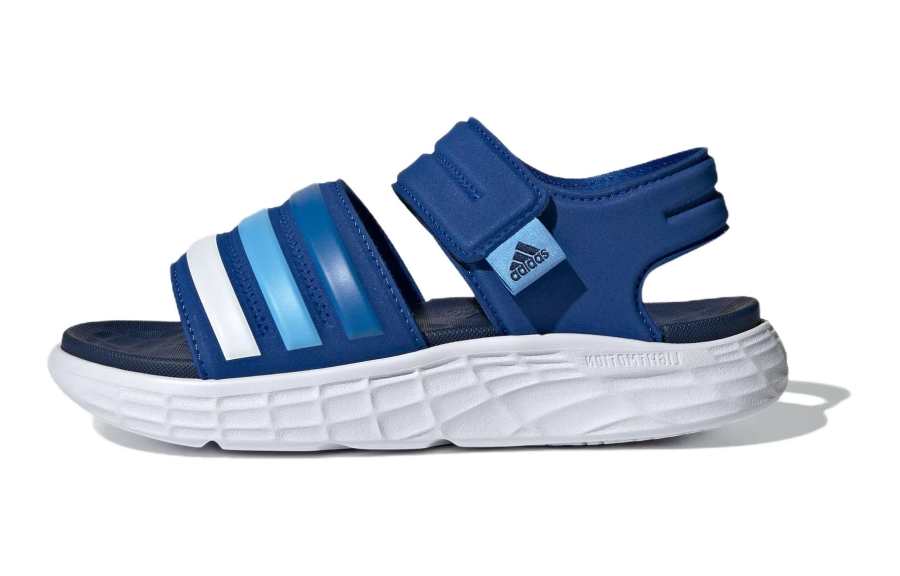 Adidas Adidas Duramo Sandals Athleisure Slip Resistant Cushioning Quick Dry Children's Sandals Blue White Kids'