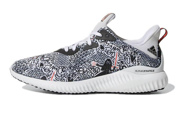 Adidas Star Wars x Adidas STAR WARS J Slip Resistant Abrasion Resistant Low top Running Shoes Gray Teenagers