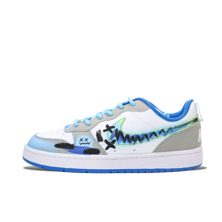 Nike Nike Court Borough Breathable Low top Kids' Skateboarding Shoes Blue/Black Teenagers