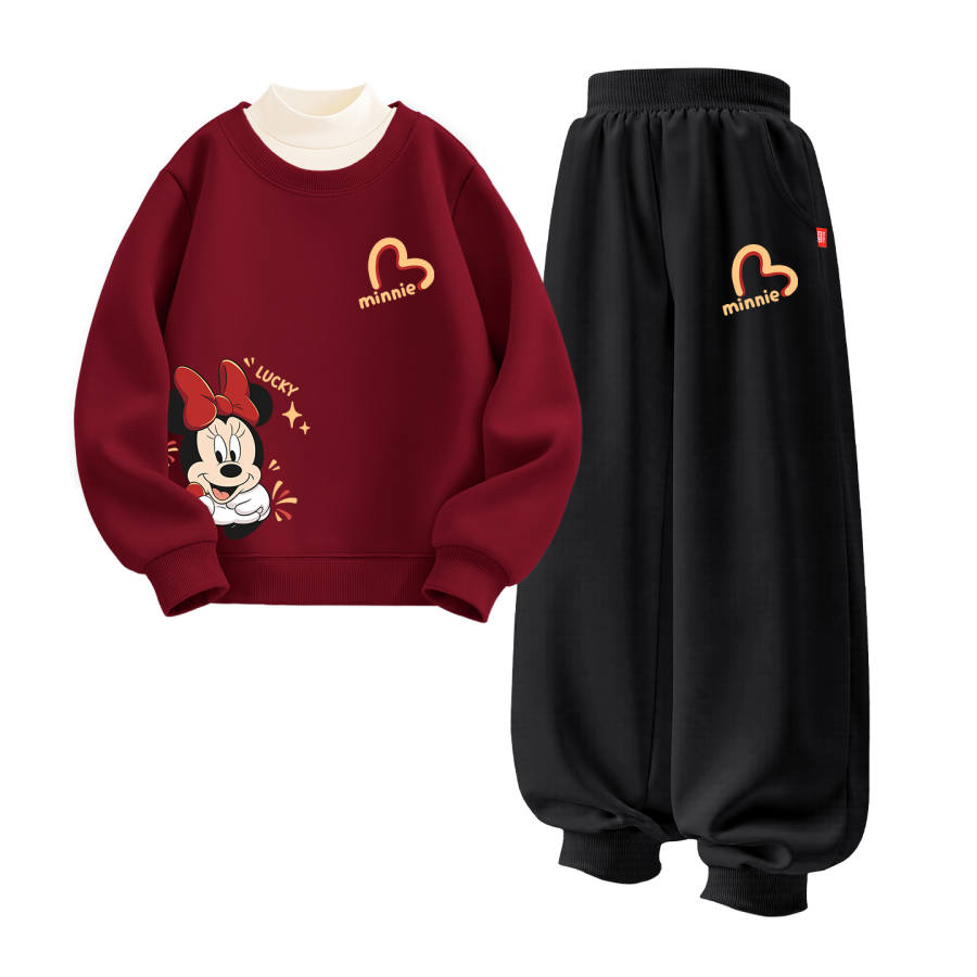 Disney Kids Casual Sportswear Crew Neck Thickened