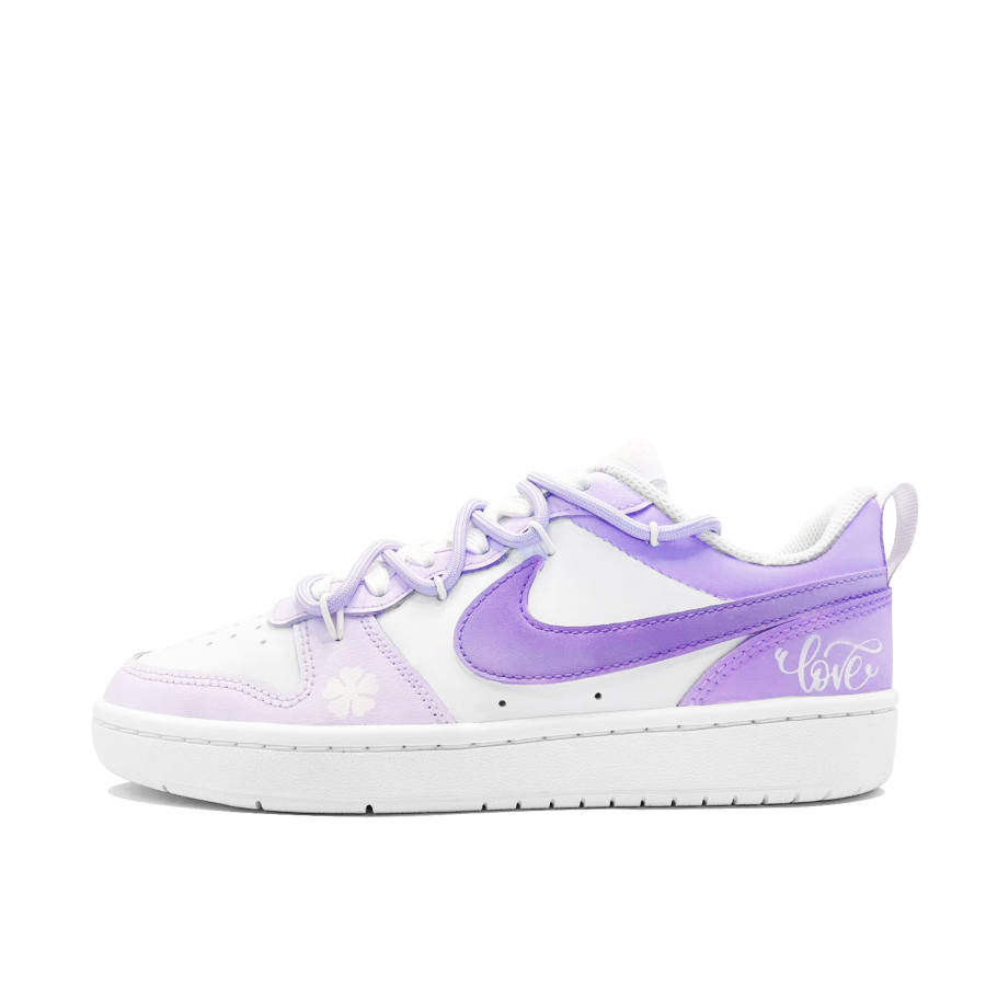 Nike Nike Court Borough Low 2 Royal Violet Radiance Slip Resistant Anti Kick Balance Low top Kids' Skateboarding Shoes