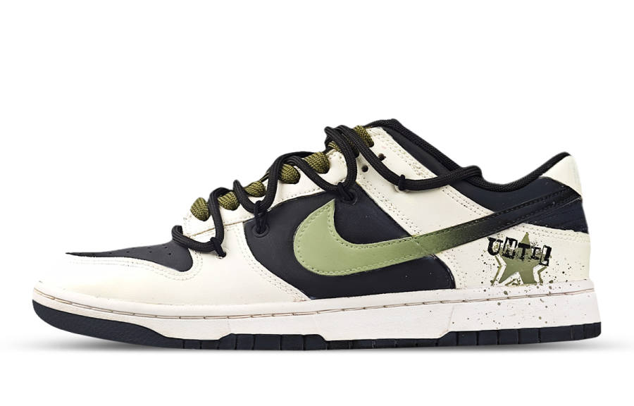 Nike Nike Dunk Green Starlight Low top Skateboard Shoes Men's Beige Black Green