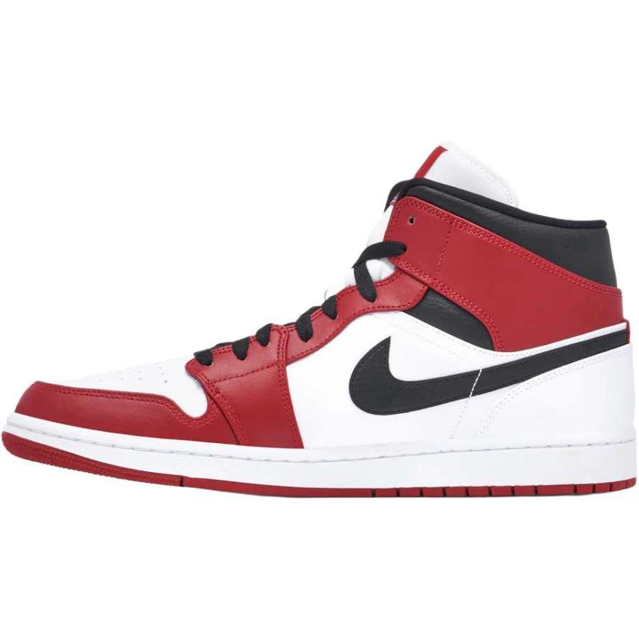 Jordan Jordan Air Jordan 1 Abrasion Resistant Abrasion Resistant Mid top Children's Basketball Shoes White Red Kids'