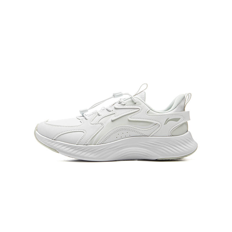 Li-Ning YOUNG Li Ning YOUNG Sports Life Collection Synthetic Leather Low top Casual Shoes Standard White/Light Lime