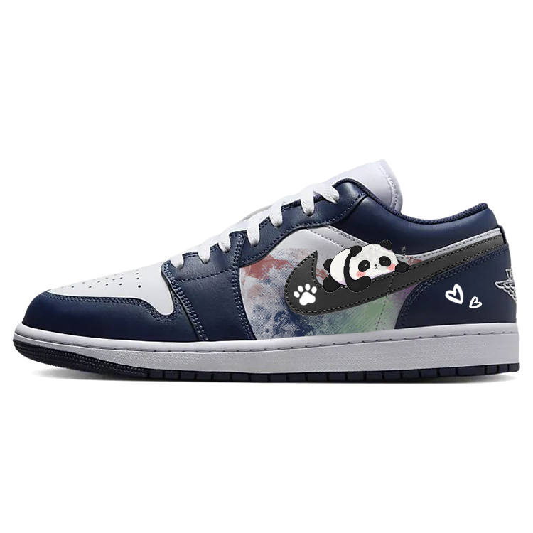 Jordan Jordan Air Jordan 1 Synthetic Leather Slip Resistant Cushioning Abrasion Resistant Low top Children's Basketball Shoes