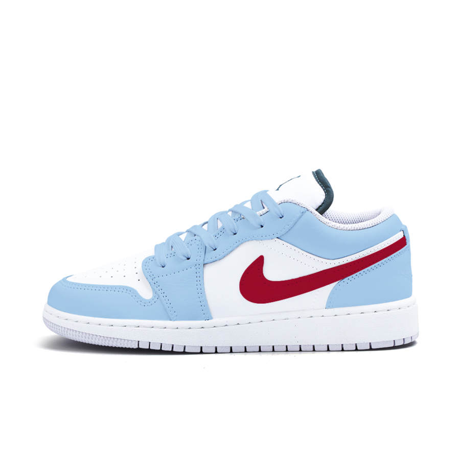 Jordan Jordan Air Jordan 1 Low SE Slip Resistant Cushioning Abrasion Resistant Low top Children's Basketball Shoes Blue White