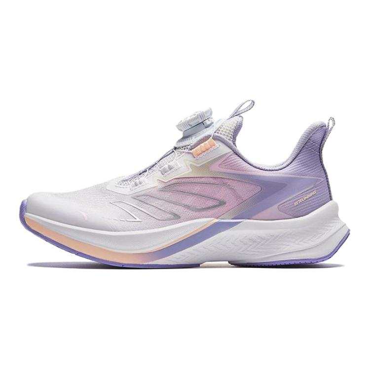 Antakids Synthetic Leather, Textile Low top Running Shoes White Purple Unisex
