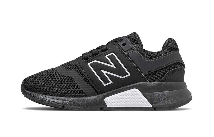 New Balance New Balance 247v2 Bungee Lace Cushioning, Wear Resistant Low top Kids' Running Shoes Black White Kids'