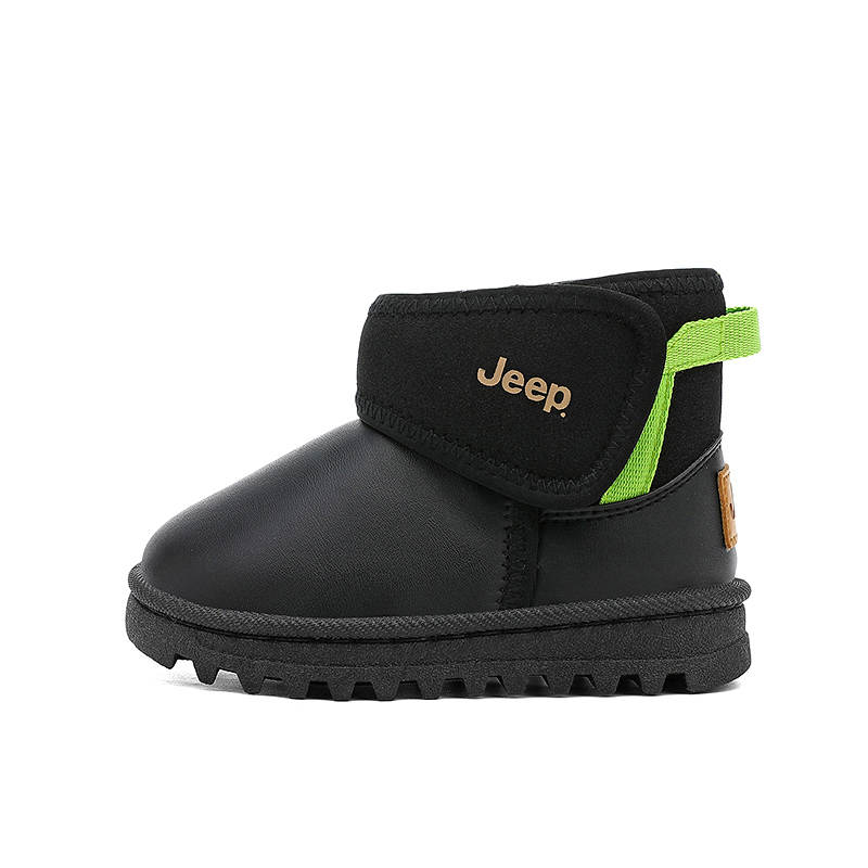 Jeep Classic Collection Synthetic Leather, Textile Thickened And Fleece Lined Large Logo Winter Style