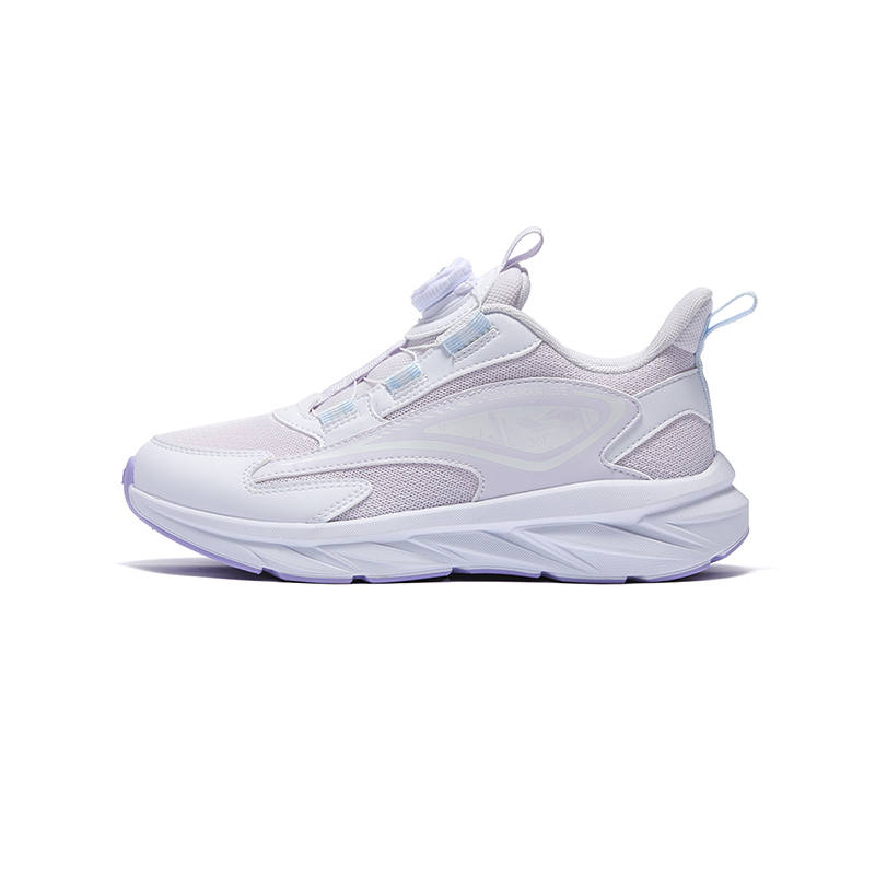 361°KIDS Synthetic Leather Low top Running Shoes Rose Water Purple/361 Degrees White/Light Pink Purple