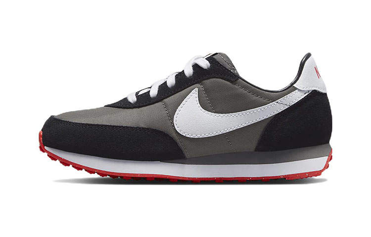 Nike Nike Waffle Trainer 2 Abrasion Resistant Low top Sports Casual Shoes Black White Children Aged 3 7 Years Old
