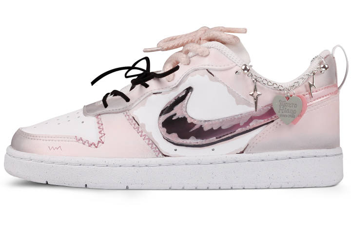 Nike Nike Court Borough 2 Synthetic Leather Abrasion Resistant Low top Skateboard Shoes