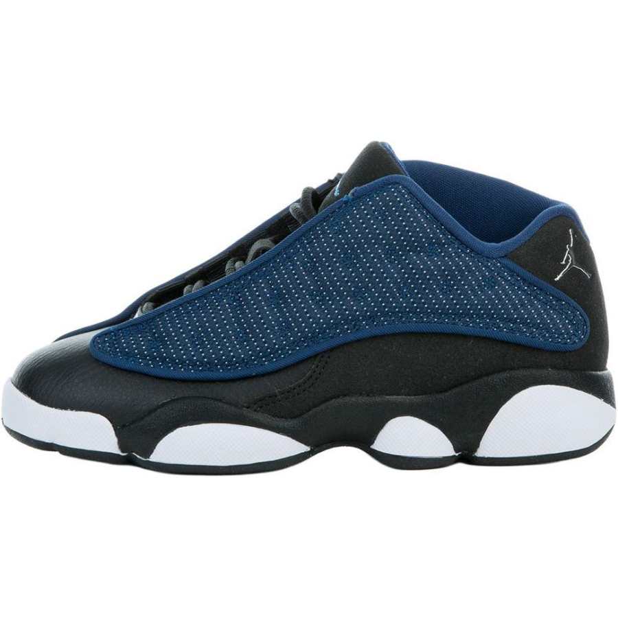 Jordan Jordan 13 Slip Resistant Abrasion Resistant Low top Children's Basketball Shoes Blue Children Aged 3 7 Years Old