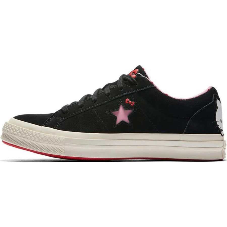Converse Hello Kitty x Converse One Star Abrasion Resistant Abrasion Resistant Low top Kids' Skateboarding Shoes Black Kids'