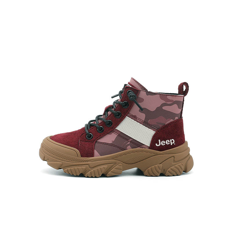 Jeep Comfortable Abrasion Resistant Abrasion Resistant Kids' Boots Burgundy Kids'