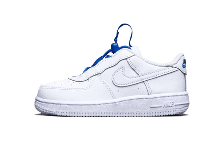 Nike Nike Air Force 1 Toggle Hook and loop Low top Toddler Shoes White Blue Infant And Toddler