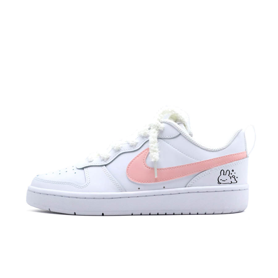 Nike Nike Court Borough Pink Fantasy Cute Bunny Leather Slip Resistant Abrasion Resistant Slip Resistant Abrasion Resistant