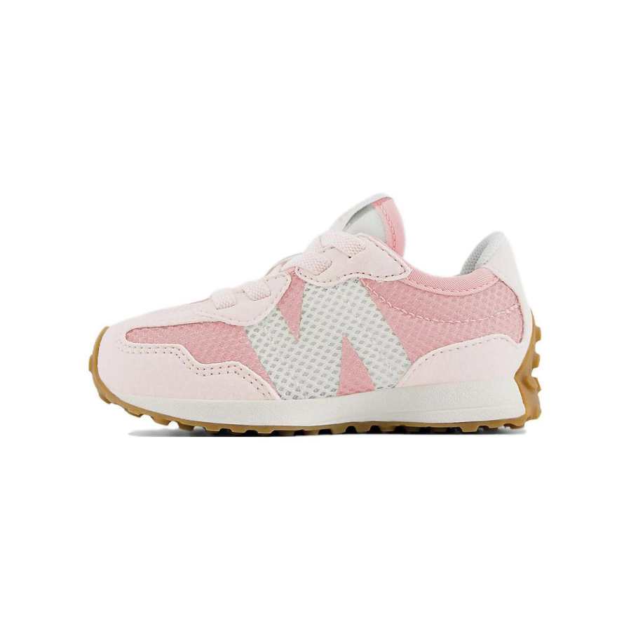 New Balance New Balance NB 327 Bungee Comfortable Round Toe Anti Kick And Abrasion Resistant Low top Toddler Shoes Pink White
