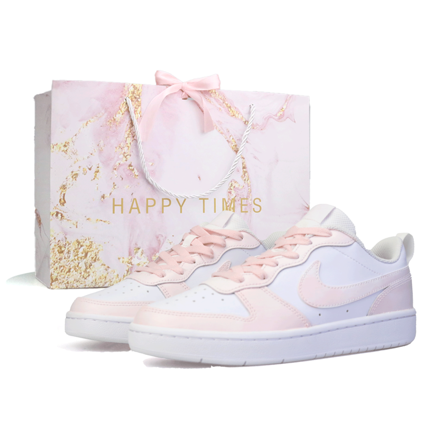 Nike Nike Court Borough Honey Peach, Shopping Bag, Blue Cat Artistry Leather Slip Resistant Abrasion Resistant Cushioning