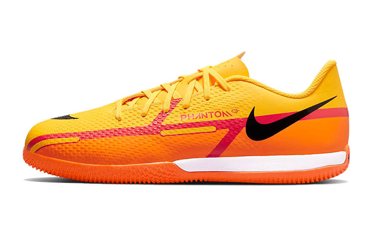 Nike Nike Phantom GT 2 Academy IC Slip Resistant Cushioning Abrasion Resistant Low top Kids' Soccer Shoes Orange Kids'