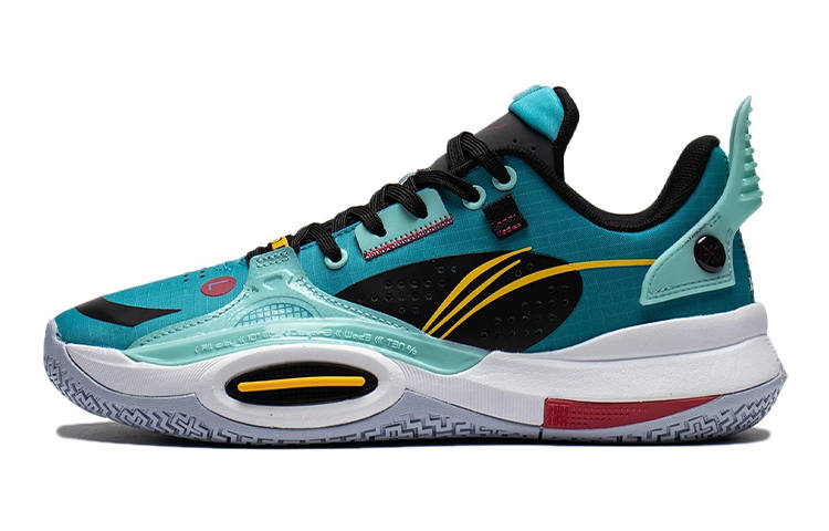 Li-Ning Li Ning All City 10 Youth Edition Wade Slip Resistant Abrasion Resistant Low top Children's Basketball Shoes Blue Black