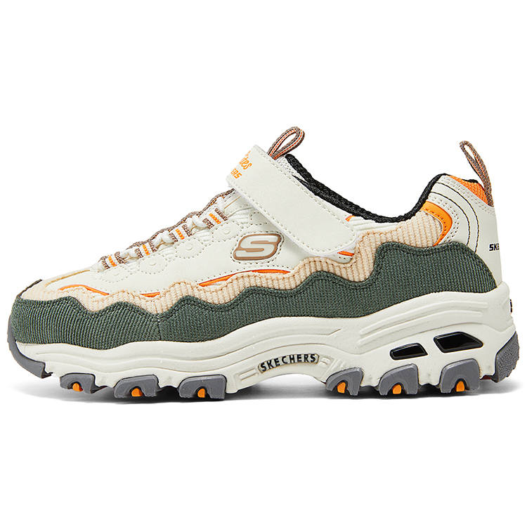 Skechers Synthetic Leather Slip Resistant Anti Kick Cushioning Abrasion Resistant Low top Kids Lifestyle Shoes