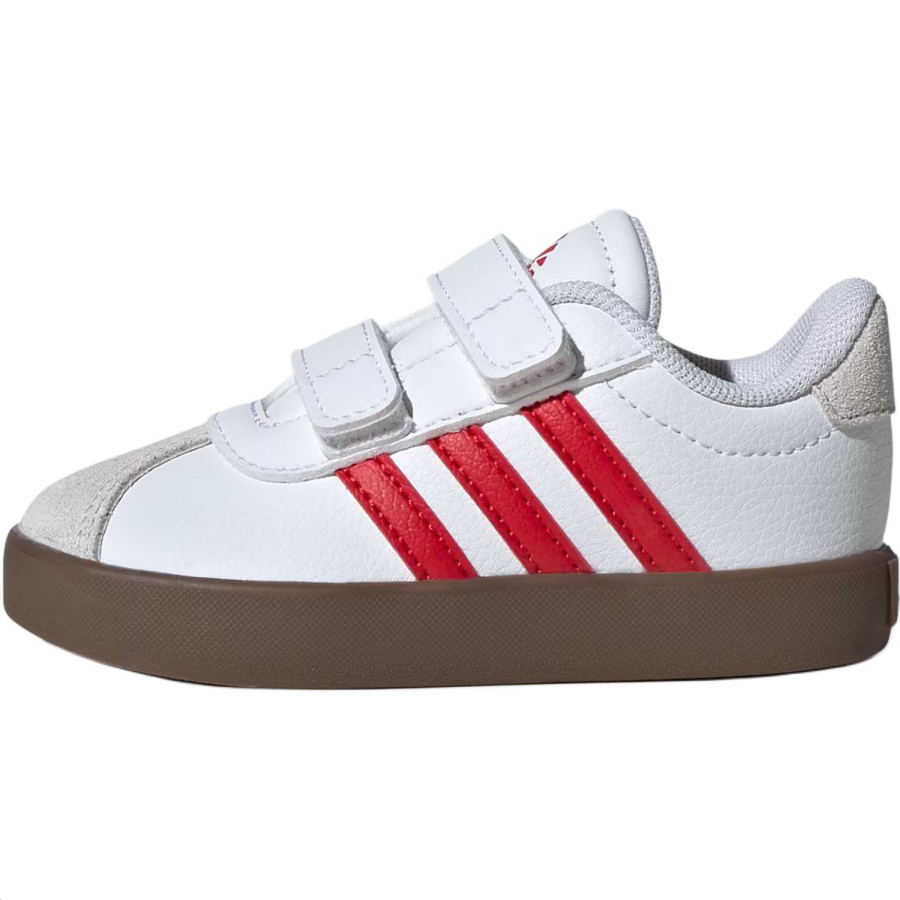 Adidas Adidas VL COURT 3.0 Soft And Comfortable Low top Toddler Shoes White Red Infant And Toddler