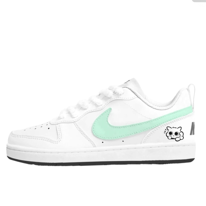 Nike Nike Court Borough Mochi Pudding Synthetic Leather Lightweight Cushioning Low top Kids' Skateboarding Shoes Light Green