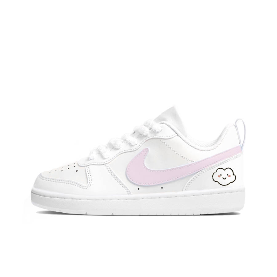 Nike Nike Court Borough Low 2 Low top Kids' Skateboarding Shoes White Pink Teenagers