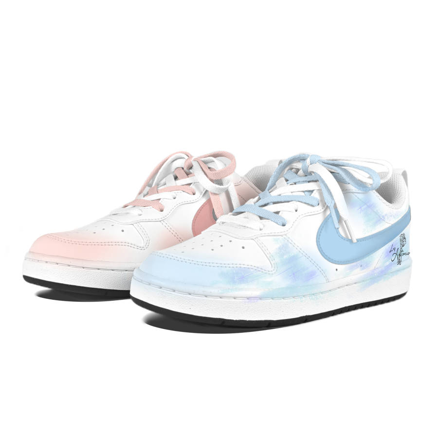 Nike Nike Court Borough Lock Heart Encounter Low top Kids' Skateboarding Shoes White Teenagers