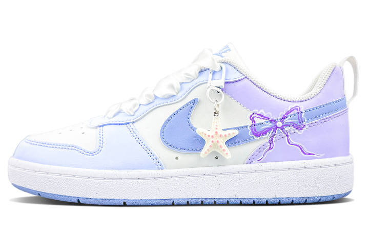 Nike Nike Court Borough Cloud Fluttershy Into Dreams Synthetic Leather Slip Resistant Abrasion Resistant