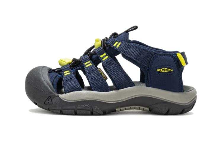 Keen Newport Boundless Comfortable Breathable Low top Kids' Outdoor Shoes Black Green Children Aged 3 7 Years Old