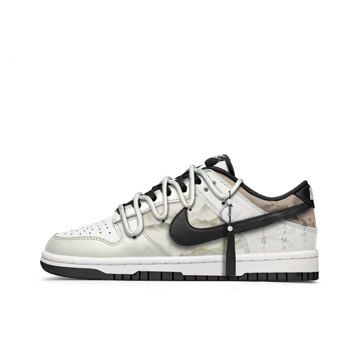 Nike Nike Dunk Slip Resistant Abrasion Resistant Low top Kids' Skateboarding Shoes Ecru Teenagers