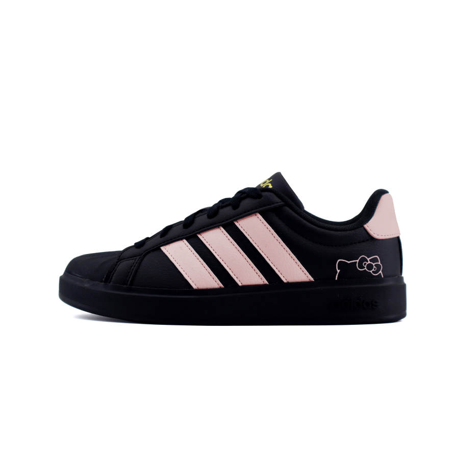 Adidas Adidas Street Talk Cat's Meow Leather Abrasion Resistant Low top Kids' Skateboarding Shoes Black Pink Unisex