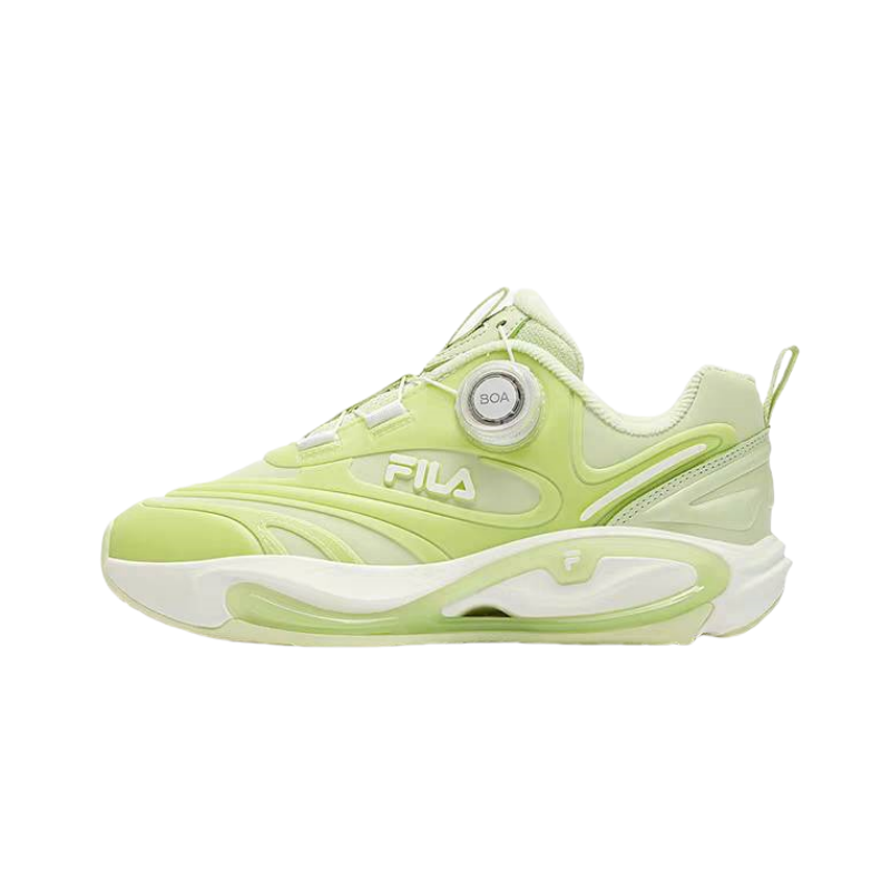 FILA KIDS Slip Resistant Abrasion Resistant Low top Kids' Running Shoes Butter Yellow Green