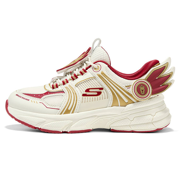 Skechers Synthetic Leather, Textile Slip Resistant Anti Kick Abrasion Resistant Lightweight Cushioning