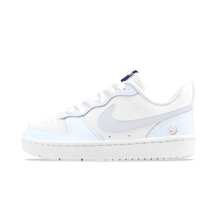 Nike Nike Court Borough Maris Sal Puppy Slip Resistant Low top Kids' Skateboarding Shoes Light Blue Teenagers