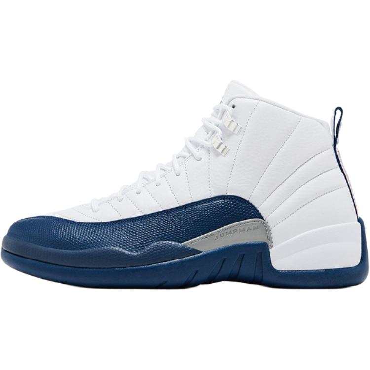 Jordan Jordan Air Jordan 12 Low top Basketball Shoes White/French Blue/Metallic Silver/Team Red Unisex
