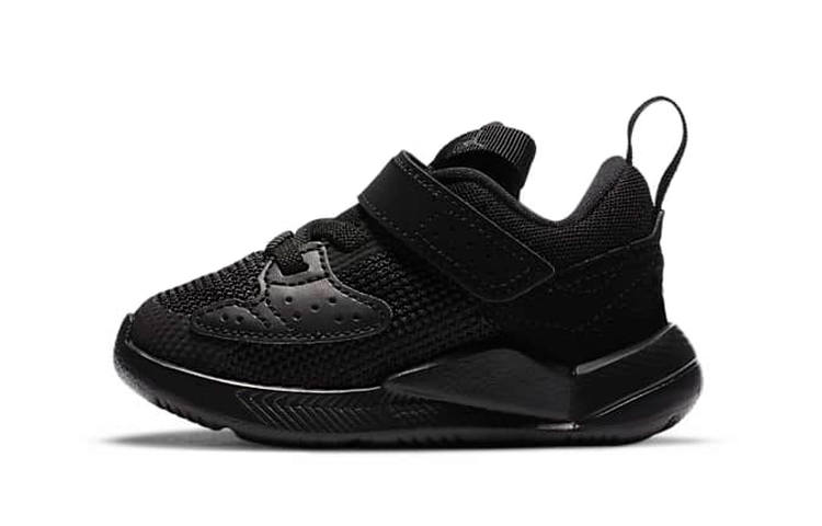 Jordan Jordan Cadence Slip Resistant Cushioning Abrasion Resistant Breathable Low top Toddler Shoes Pure Black