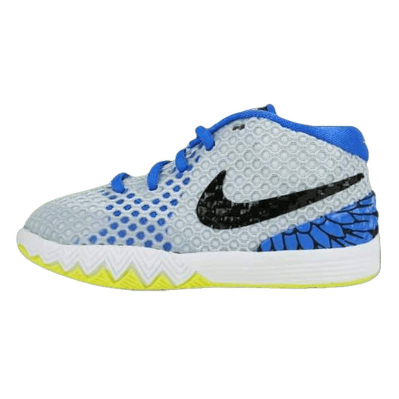 Nike Nike Kyrie 1 Slip Resistant Abrasion Resistant Mid top Toddler Shoes Gray White Blue Infant And Toddler