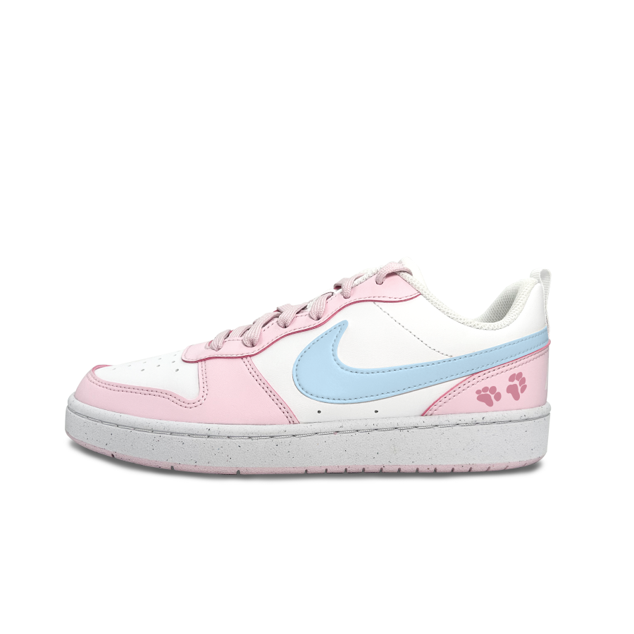Nike Nike Court Borough Pink Flesh Cushion Synthetic Leather Slip Resistant Abrasion Resistant Low top Skateboard Shoes