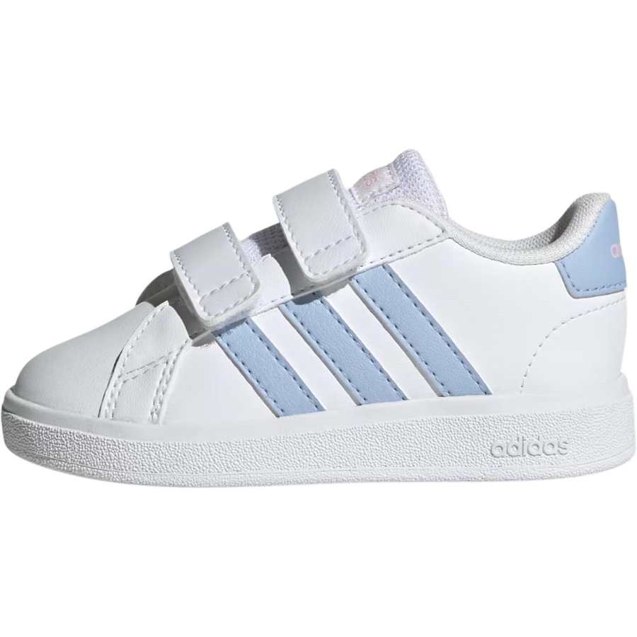 Adidas Adidas GRAND COURT Synthetic Leather Low top Toddler Shoes White Blue Infant And Toddler