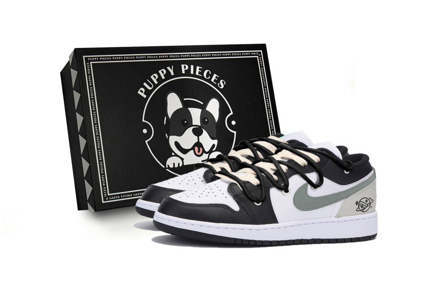 Jordan Jordan Air Jordan 1 Slip Resistant Low top Children's Basketball Shoes Black Teenagers