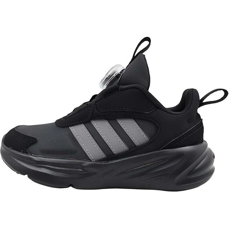 Adidas Adidas Ozelle Comfortable Cushioning Abrasion Resistant Thermal Low top Kids' Running Shoes Black Kids'