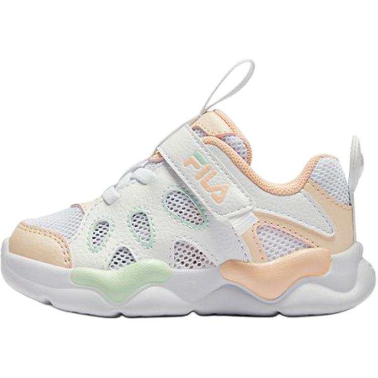 FILA KIDS Slip Resistant Abrasion Resistant Slip Resistant Abrasion Resistant Low top Toddler Shoes White Orange Green